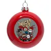 Red Christmas tree ornament bauble 8cm