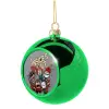 Green Christmas tree ornament ball 8cm