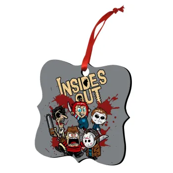 Halloween Inside out, Στολίδι Χριστουγεννιάτικο στολίδι polygon ξύλινο 7.5cm