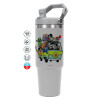 GREY color, 890ml (30oz) stainless Steel Tumbler with Handle