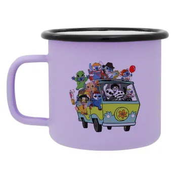 Stitch Halloween scooby car, Κούπα Μεταλλική εμαγιέ ΜΑΤ Light Pastel Purple 360ml