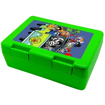 Stitch Halloween scooby car, Παιδικό δοχείο κολατσιού ΠΡΑΣΙΝΟ 185x128x65mm (BPA free πλαστικό)