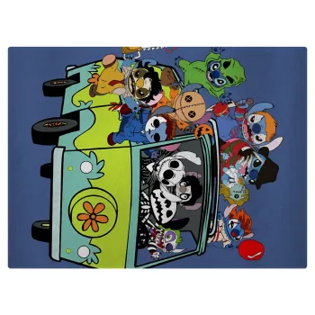 Stitch Halloween scooby car, Επιφάνεια κοπής γυάλινη (38x28cm)