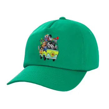 Stitch Halloween scooby car, Adult Baseball Cap, 100% Cotton, Green (COTTON, ADULT, UNISEX, ONE SIZE)