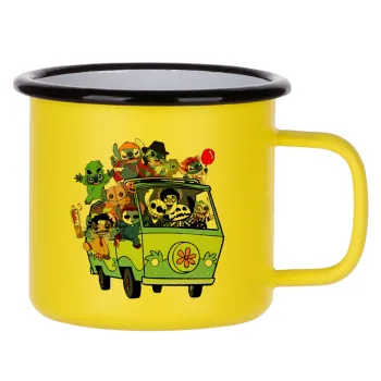 Stitch Halloween scooby car, Metallic enamel MATT Yellow cup 360ml