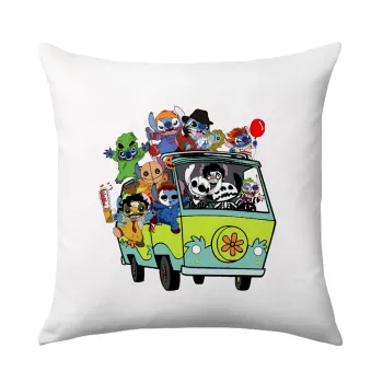 Stitch Halloween scooby car, Sofa cushion 40x40cm includes filling