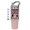 Pink color, 890ml (30oz) stainless Steel Tumbler with Handle