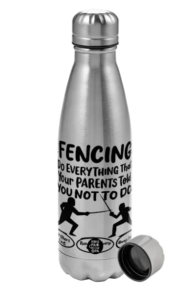 Fencing — Μεταλλικό παγούρι νερού, ανοξείδωτο ατσάλι, 750ml
