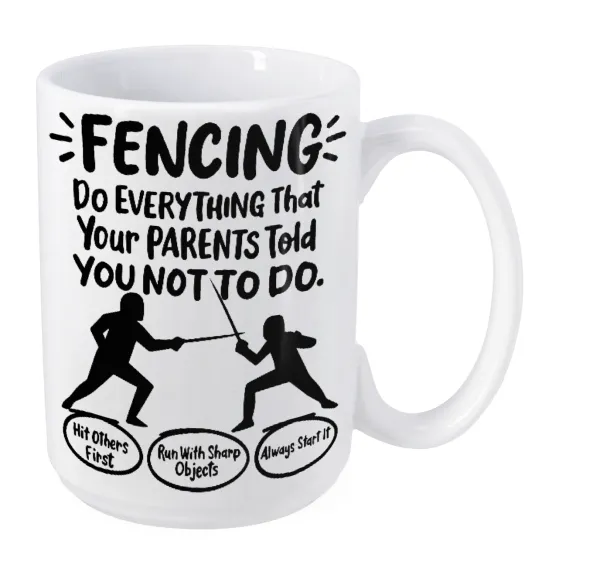 Fencing — Mega mug, ceramic, 450ml