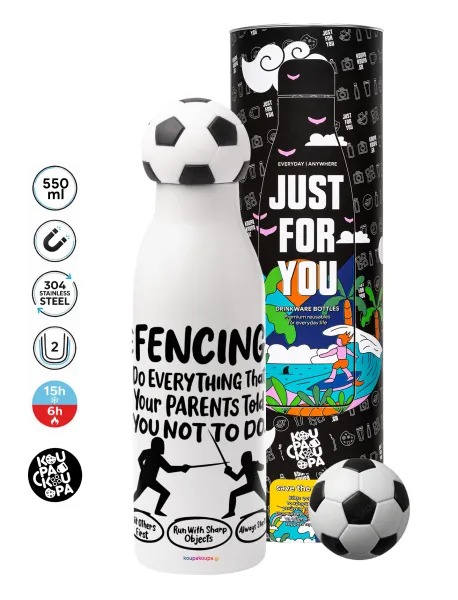 Fencing — Soccer Metal mug thermos, double wall, 550ml