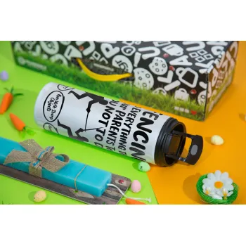 Fencing, do everything that your parents told you not to do., Πασχαλινή Λαμπάδα με Travel Tumbler θερμό με διπλό καπάκι (600ml, BPA free) & κερί αρωματικό πλακέ (30cm) (ΤΙΡΚΟΥΑΖ)