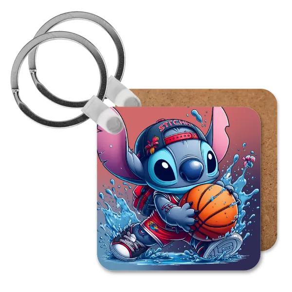 Stitch Basketball — Ξύλινο τετράγωνο