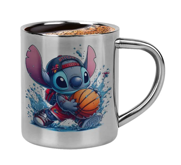 Stitch Basketball — Κουπάκι μεταλλικό διπλού τοιχώματος για espresso (220ml)