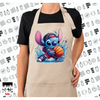 Stitch Basketball, Ποδιά μακριά Σεφ ολόσωμη με τσέπες SAND (ΕΝΗΛΙΚΩΝ)