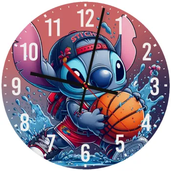 Stitch Basketball, Ρολόι τοίχου ξύλινο (30cm)