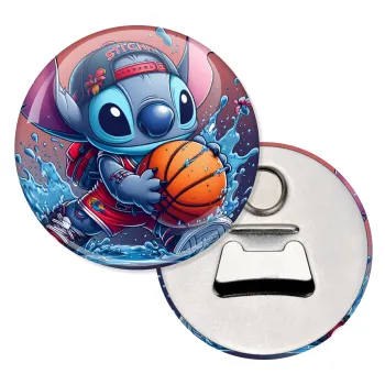 Stitch Basketball, Μαγνητάκι και ανοιχτήρι μπύρας στρογγυλό διάστασης 5,9cm