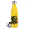 Μεταλλικό παγούρι θερμός Κίτρινος (Stainless steel), διπλού τοιχώματος, 500ml