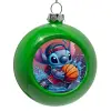 Green Christmas tree ornament bauble 8cm