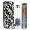 Easter candle, metallic white thermos bottle (500ml) & aromatic flat candle (30cm) (GRAY)
