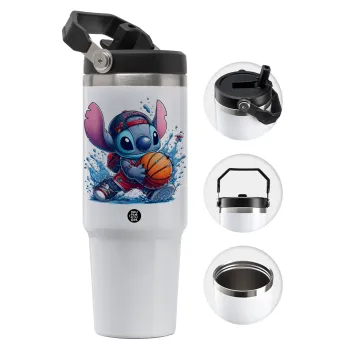 Stitch Basketball, Θερμός Ανοξείδωτο 30oz με χερούλι