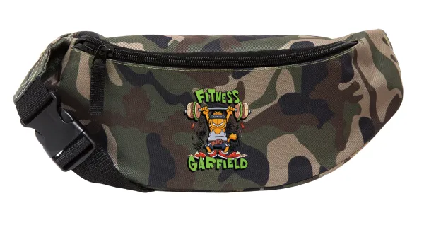 Garfield Fitness — Unisex waist bag (banana) in Jungle camouflage color with 2 pockets
