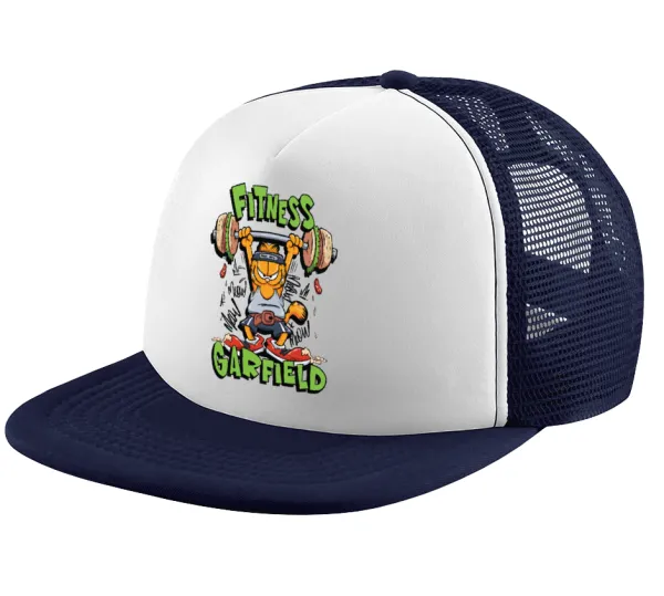 Garfield Fitness — Καπέλο παιδικό Soft Trucker με Δίχτυ ΜΠΛΕ ΣΚΟΥΡΟ/ΛΕΥΚΟ (POLYESTER, ΠΑΙΔΙΚΟ, ONE SIZE)