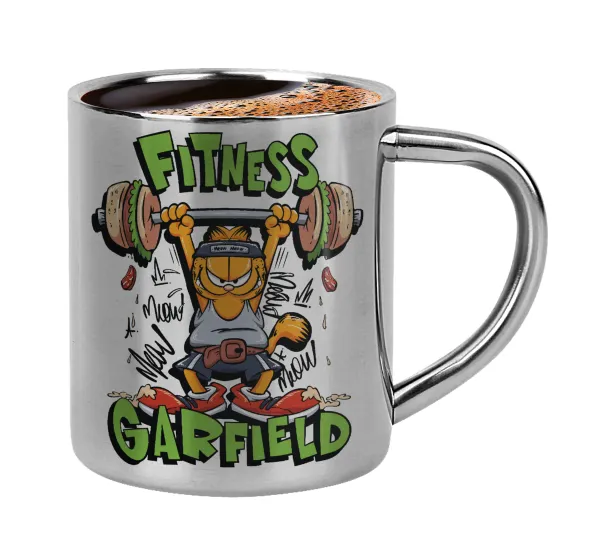 Garfield Fitness — Double-wall metal cup for espresso (220ml)