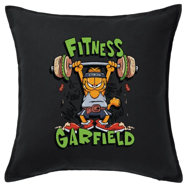 Garfield Fitness — Μαξιλάρι καναπέ Μαύρο 100% βαμβάκι, περιέχεται το γέμισμα (50x50cm)