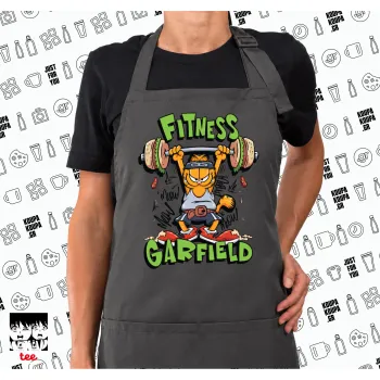 Garfield Fitness, Ποδιά μακριά Σεφ ολόσωμη με τσέπες GREY (ΕΝΗΛΙΚΩΝ)