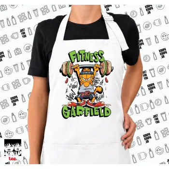 Garfield Fitness, Ποδιά μακριά Σεφ ολόσωμη με τσέπες white (ΕΝΗΛΙΚΩΝ)