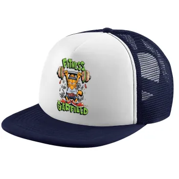 Garfield Fitness, Καπέλο Ενηλίκων Soft Trucker με Δίχτυ Dark Blue/White (POLYESTER, ΕΝΗΛΙΚΩΝ, UNISEX, ONE SIZE)