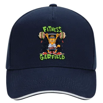 Garfield Fitness, DRILL Καπέλο Ενηλίκων Ultimate ΜΠΛΕ/ΛΕΥΚΟ, (100% ΒΑΜΒΑΚΕΡΟ, ΕΝΗΛΙΚΩΝ, UNISEX, ONE SIZE)