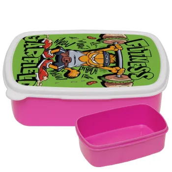Garfield Fitness, ΡΟΖ παιδικό δοχείο φαγητού (lunchbox) πλαστικό (BPA-FREE) Lunch Βox M18 x Π13 x Υ6cm