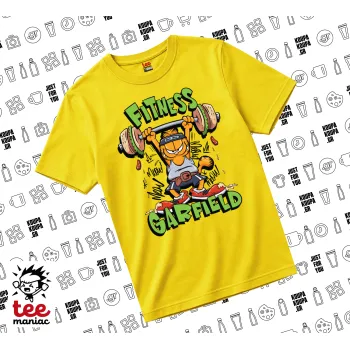 Garfield Fitness, yellow childrens T-Shirt made of 100% cotton, for every day. Vegan & OEKO-TEX certified.