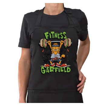 Garfield Fitness, Ποδιά μακριά Σεφ ολόσωμη με τσέπες Μαύρη (ΕΝΗΛΙΚΩΝ)