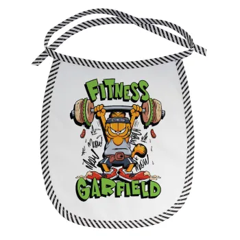 Garfield Fitness, Σαλιάρα μωρού αλέκιαστη με κορδόνι Μαύρη