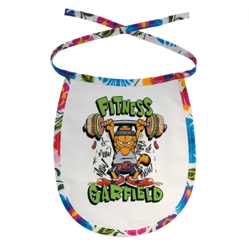 Garfield Fitness, Σαλιάρα μωρού αλέκιαστη με κορδόνι Χρωματιστή