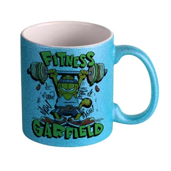 Garfield Fitness, Κούπα Σιέλ Glitter που γυαλίζει, κεραμική, 330ml