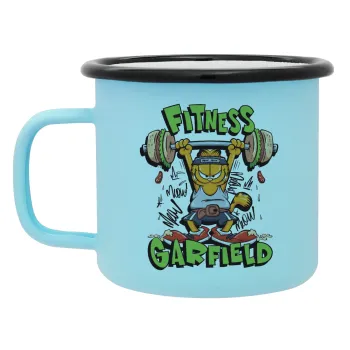 Garfield Fitness, Κούπα Μεταλλική εμαγιέ ΜΑΤ σιέλ 360ml