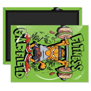 Garfield Fitness, Ορθογώνιο μαγνητάκι ψυγείου διάστασης 9x6cm