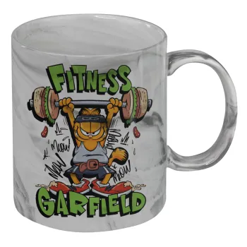 Garfield Fitness, Κούπα κεραμική, marble style (μάρμαρο), 330ml