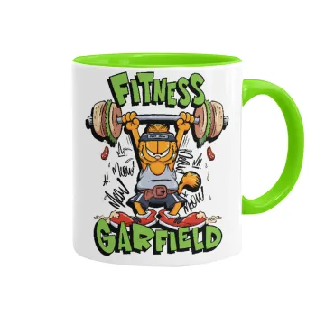Garfield Fitness, Κούπα χρωματιστή βεραμάν, κεραμική, 330ml