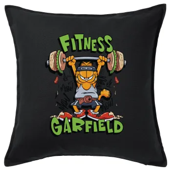 Garfield Fitness, Sofa cushion black 50x50cm includes filling