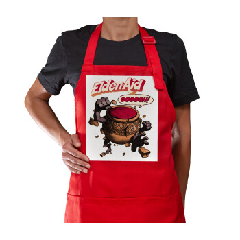 Elden-Aid, Elden Ring inspired , Ποδιά Μακριά Σεφ ολόσωμη με τσέπες Κόκκινη (ΕΝΗΛΙΚΩΝ)