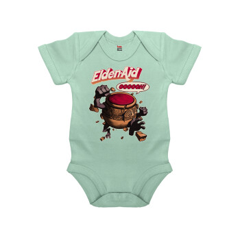 Elden-Aid, Elden Ring inspired , Βρεφικό φορμάκι μωρού, 0-18 μηνών, mint (Μέντα), 100% Organic Cotton, κοντομάνικο