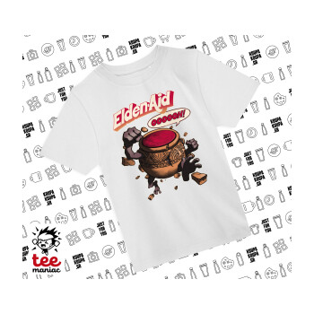 Elden-Aid, Elden Ring inspired , Άνετο παιδικό T-Shirt ΛΕΥΚΟ από 100% βαμβάκι, για κάθε μέρα. Vegan & OEKO-TEX πιστοποιημένο.