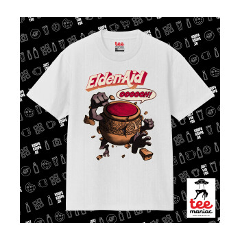 Elden-Aid, Elden Ring inspired , Κλασικό T-Shirt, διπλής ραφής, χωρίς πλευρικές ραφές ΛΕΥΚΟ από 100% βαμβάκι. Vegan & OEKO-TEX πιστοποιημένο.