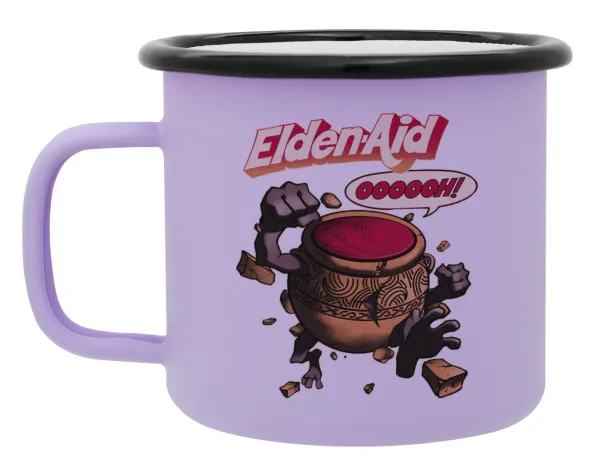 Elden-Aid — Metal enamel mug, matte light pastel purple, 360ml