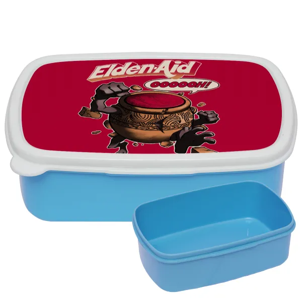 Elden-Aid — BLUE kids' plastic lunch box (BPA-free), L18 x W13 x H6cm