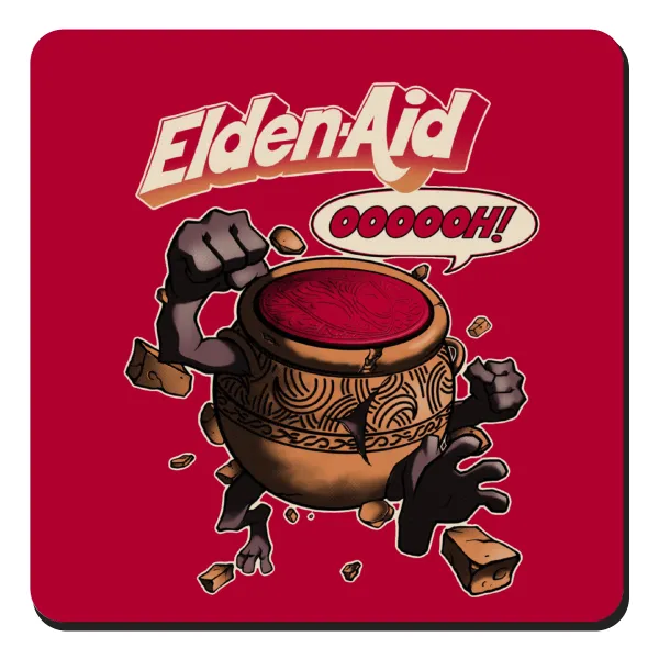 Elden-Aid — Square wooden magnet, 9x9cm